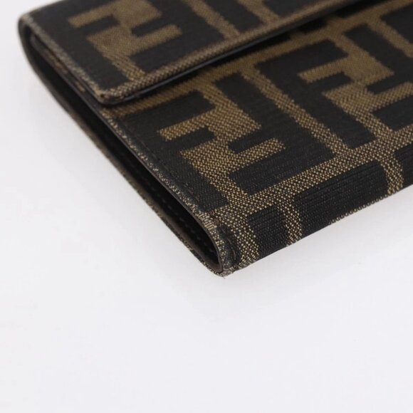 Authentic FENDI Zucca Canvas Wallet Black Brown bst288-112825 - Picture 5 of 16